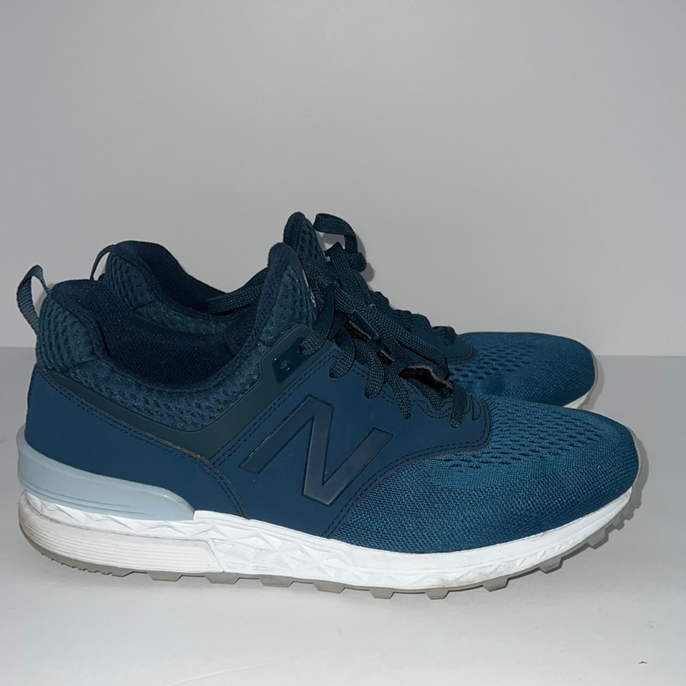 New Balance 574 teal blue